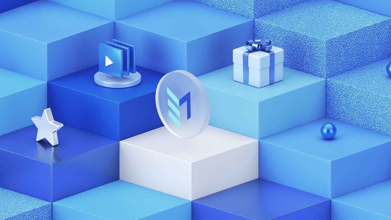 3D-иллюстрация в фирменных цветах ВТБ